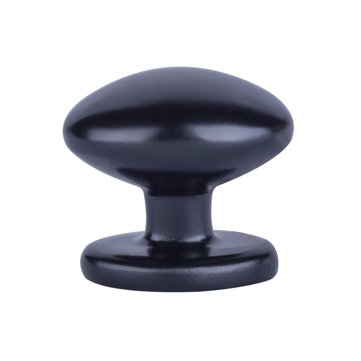 AmazonBasics Football Cabinet Knob 1.38inch Diameter Flat Black 25Pack