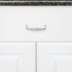 AmazonBasics Traditional Drawer Cabinet Handle 3.71in Length 3in Hole Center Polished Chrome 10Pack