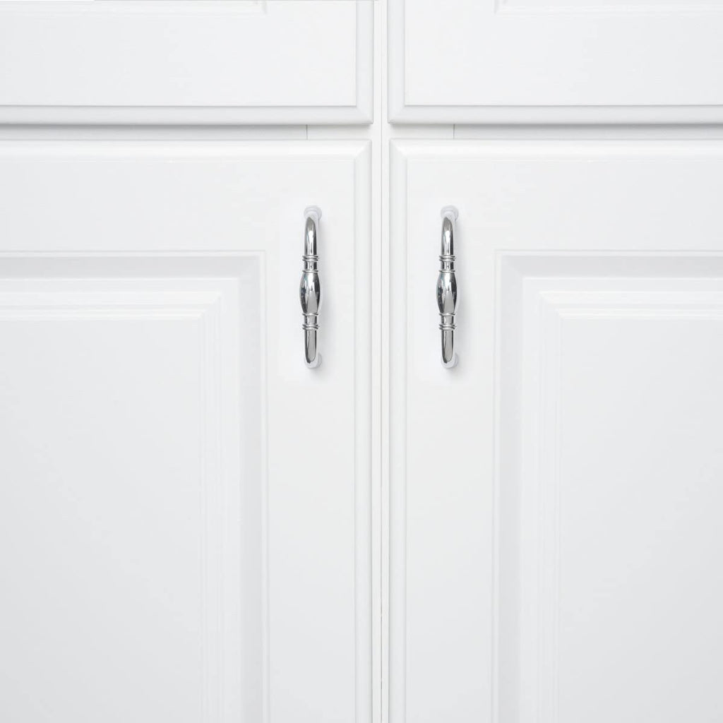 AmazonBasics Traditional Drawer Cabinet Handle 3.71in Length 3in Hole Center Polished Chrome 10Pack