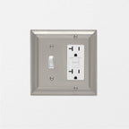 AmazonBasics Toggle and Gang Wall Plate Satin Nickel 2Pack