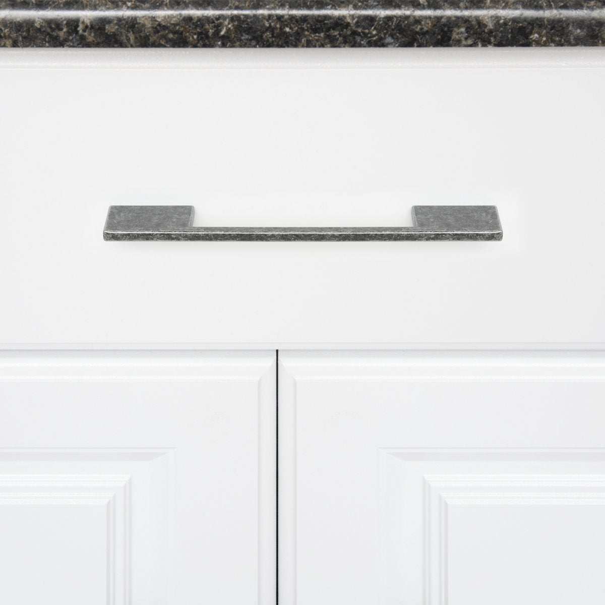 AmazonBasics Wide Modern Die Cast Cabinet Handle 9.13in Length 6.3in Centre to Centre, Antique Silver 10Pack