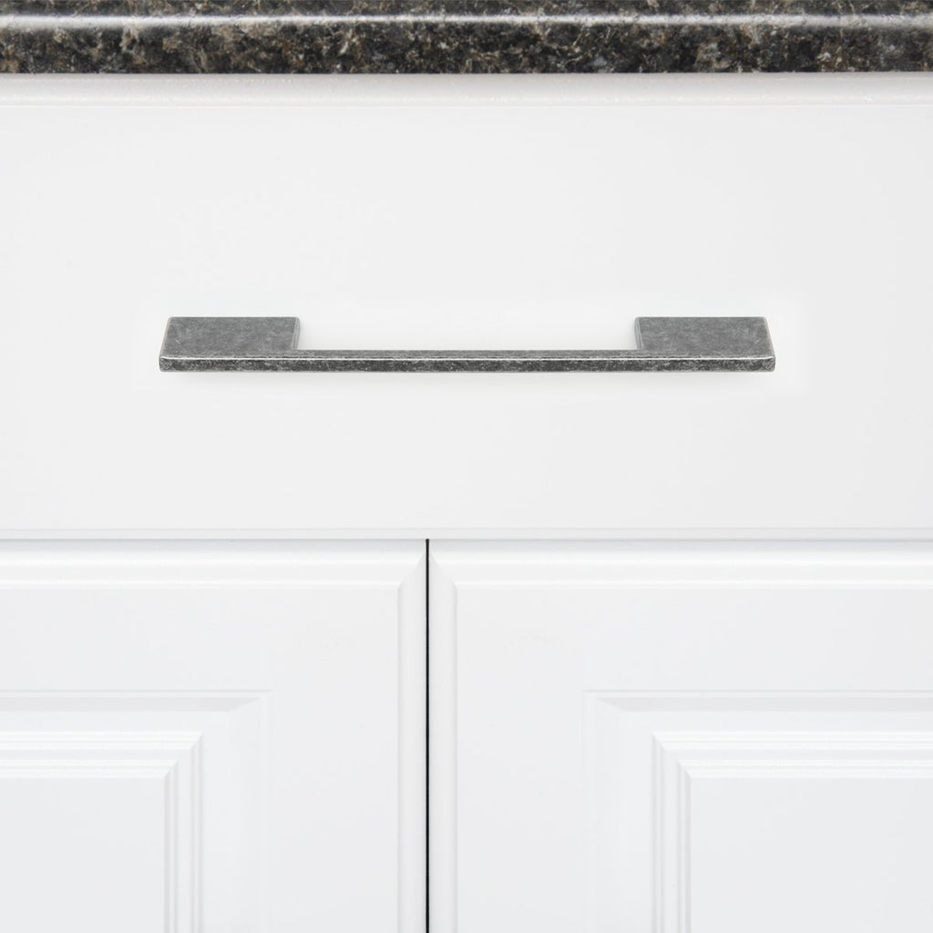 AmazonBasics Wide Modern Die Cast Cabinet Handle 9.13in Length 6.3in Centre to Centre, Antique Silver 10Pack