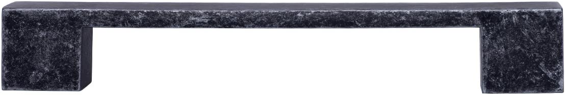 AmazonBasics Short Modern Cabinet Pull Handle 7.68in Length 6.3inch Hole Center Antique Silver 10Pack Main image