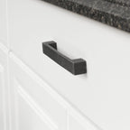 AmazonBasics Short Modern Cabinet Pull Handle 7.68in Length 6.3inch Hole Center Antique Silver 10Pack