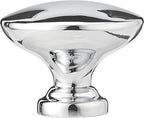 AmazonBasics AB600PC10 Round Flat Cabinet Knob 1.37in Polished Chrome 10Pack