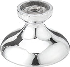 AmazonBasics AB600PC10 Round Flat Cabinet Knob 1.37in Polished Chrome 10Pack