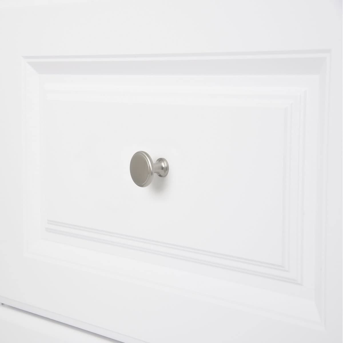AmazonBasics Modern Top Ring Cabinet Knob 1.16in Diameter Satin Nickel 10Pack