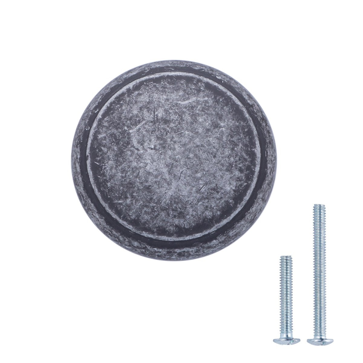AmazonBasics Modern Top Ring Cabinet Knob 1.16inch Diameter Antique Silver 25Pack Main image