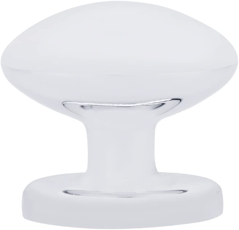 AmazonBasics Football Cabinet Knob 1.38in Diameter Polished Chrome 10Pack