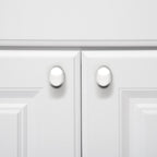 AmazonBasics Football Cabinet Knob 1.38in Diameter Polished Chrome 10Pack