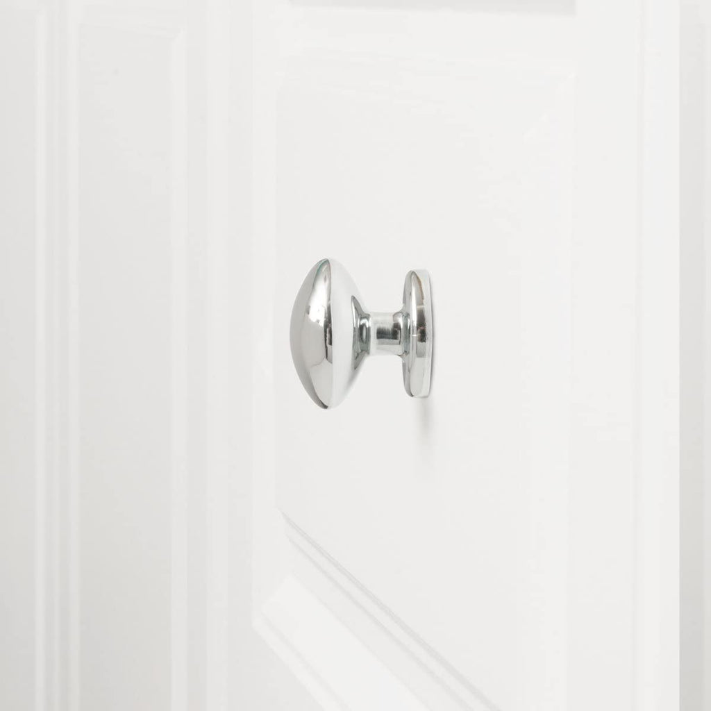 AmazonBasics Football Cabinet Knob 1.38in Diameter Polished Chrome 10Pack