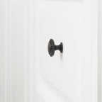 AmazonBasics Round Braided Cabinet Knob, 1.25 Diameter, Flat Black, 10-Pack