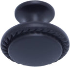 AmazonBasics Round Braided Cabinet Knob, 1.25 Diameter, Flat Black, 10-Pack