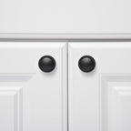 AmazonBasics Round Braided Cabinet Knob, 1.25 Diameter, Flat Black, 10-Pack