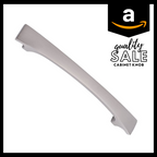 Amazon Basics Thick Modern Curved Cabinet Handle  6.5-inch Length Satin Nickel 10-Pack