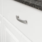 Amazon Basics Thick Modern Curved Cabinet Handle  6.5-inch Length Satin Nickel 10-Pack