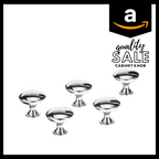AmazonBasics Round Cabinet Knob 1.18 Diameter, Polished Chrome  25Pack
