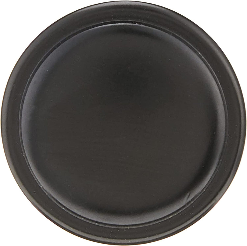 AmazonBasics Button Mushroom Cabinet Knob 1.25in Diameter Flat Black 25Pack