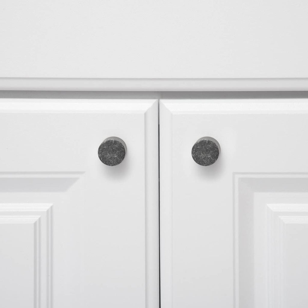 AmazonBasics Whistle Cabinet Knob 0.75inch Diameter Antique Silver 10Pack