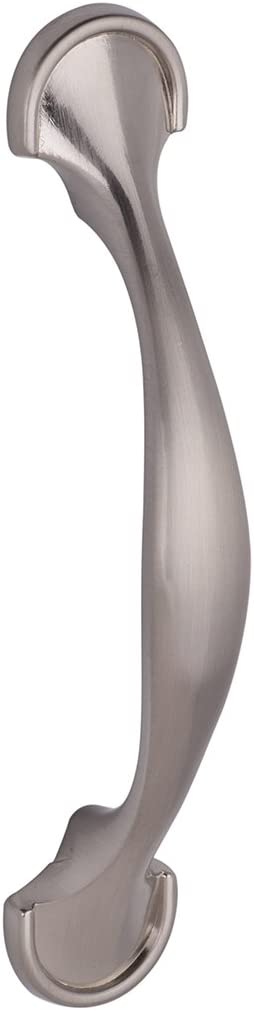 AmazonBasics Rounded Foot Cabinet Handle 4.63in Length 3in Hole Center Satin Nickel 10Pack Secondary image