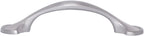 AmazonBasics Rounded Foot Cabinet Handle 4.63in Length 3in Hole Center Satin Nickel 10Pack