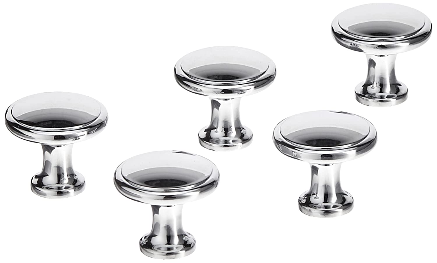 AmazonBasics Modern Top Ring Cabinet Knob 1.16in Diameter Polished Chrome 25Pack Main image