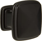 AmazonBasics Traditional Square Cabinet Knob 1.25in Diameter Flat Black 25Pack