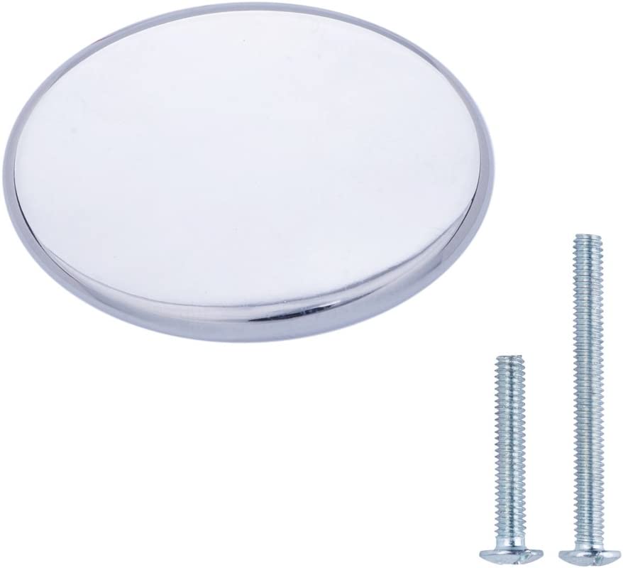 AmazonBasics AB1400PC10 Flat Oval Cabinet Knob 1.44in Diameter Polished Chrome 10Pack Main image
