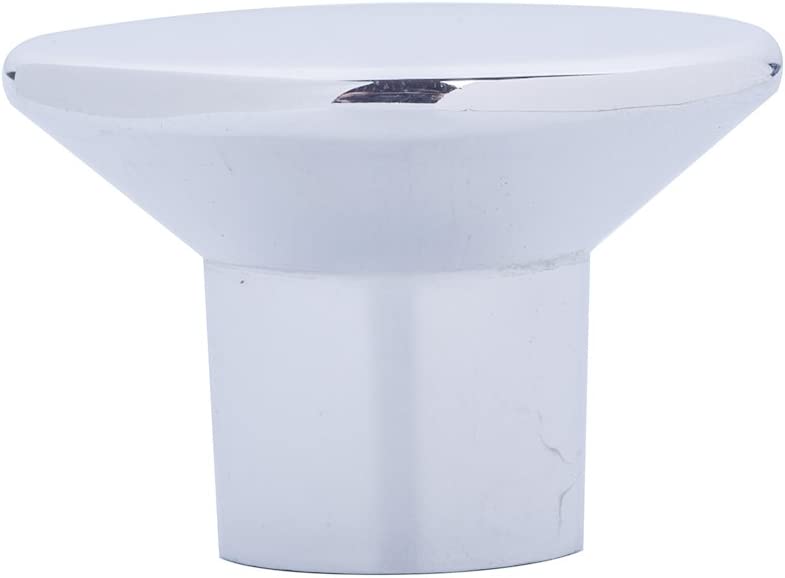 AmazonBasics AB1400PC10 Flat Oval Cabinet Knob 1.44in Diameter Polished Chrome 10Pack