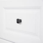 AmazonBasics Traditional Square Cabinet Knob 1.25in Diameter Antique Silver 10Pack