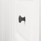 AmazonBasics Traditional Square Cabinet Knob 1.25in Diameter Antique Silver 10Pack