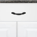 AmazonBasics Twisted Cabinet Handle 4.5in Length 3in Hole Center Flat Black 10Pack