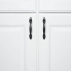 AmazonBasics Twisted Cabinet Handle 4.5in Length 3in Hole Center Flat Black 10Pack
