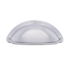 AmazonBasics Wide Bin Cup Drawer Pull 3.69in Length 3in Hole Center Satin Nickel 10Pack
