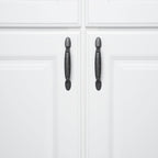 AmazonBasics Spoon Foot Cabinet Handle 5.12in Length 3in Hole Center Antique Silver 10Pack