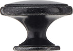 AmazonBasics Modern Wide Top Ring Cabinet Knob 1.52in Diameter Antique Silver 25Pack