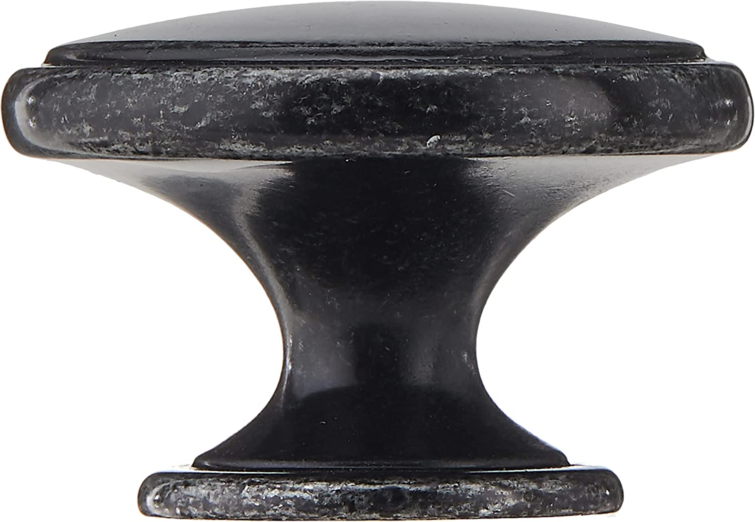 AmazonBasics Modern Wide Top Ring Cabinet Knob 1.52in Diameter Antique Silver 25Pack