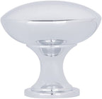 AmazonBasics Round Cabinet Knob 1.18in Diameter Polished Chrome 10Pack