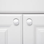 AmazonBasics Round Cabinet Knob 1.18in Diameter Polished Chrome 10Pack