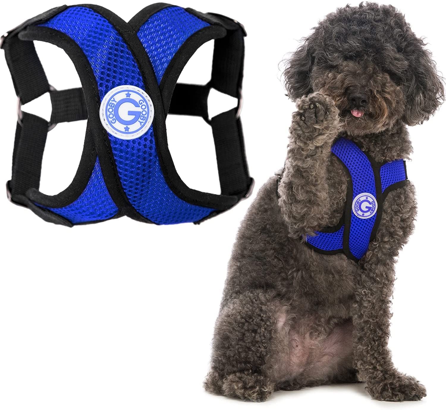 Gooby Comfort X Step in Harness Blue Medium Main image