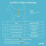 Gooby Comfort X Step in Harness Blue Medium