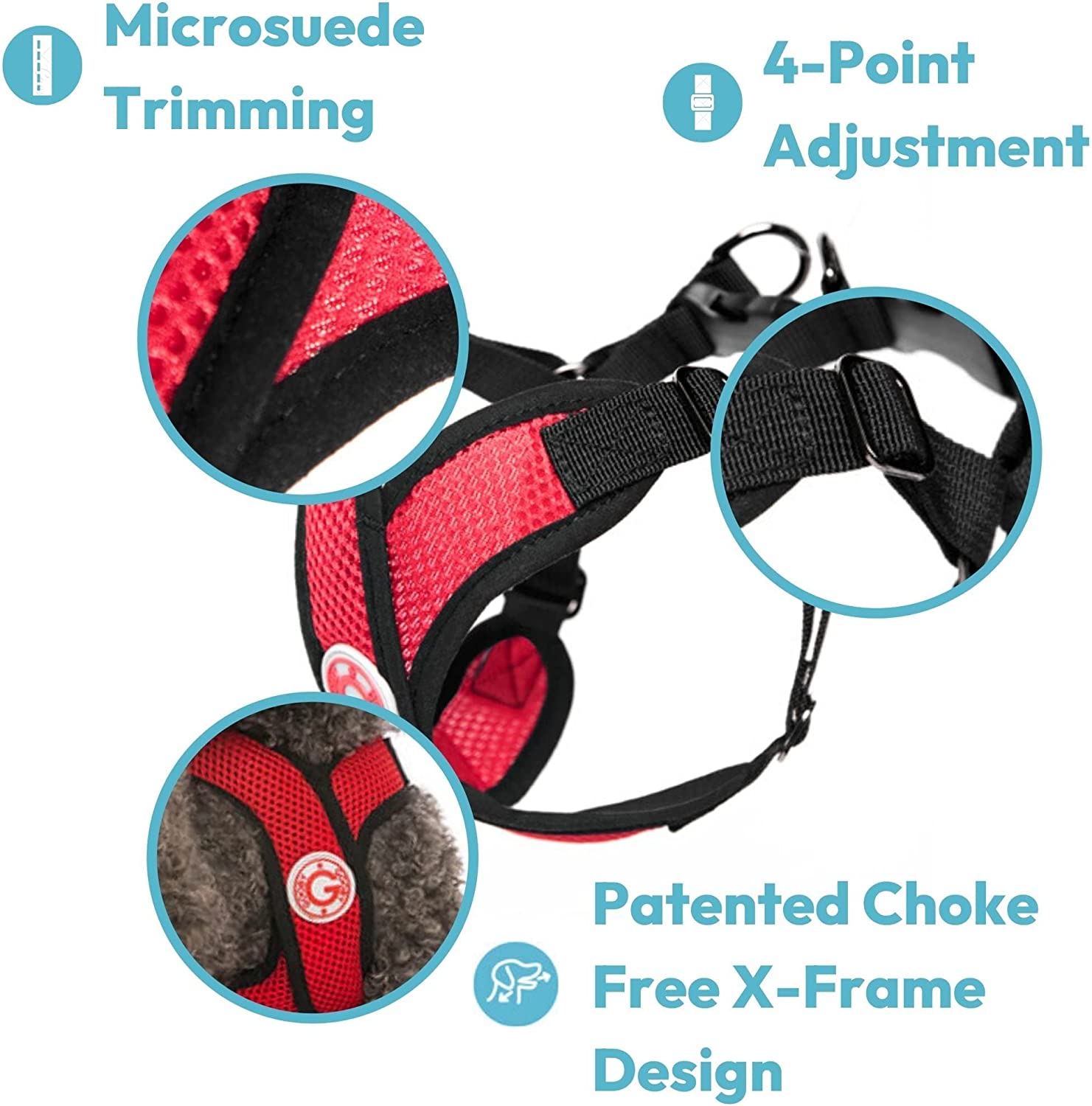 Gooby Comfort X Step in Harness Blue Medium Secondary image