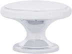 Amazon Basics Modern Wide Top Ring Cabinet Knob, Polished Chrome 10-Pack