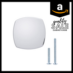 AmazonBasics Rounded Square Cabinet Knob Polished Chrome 10-Pack