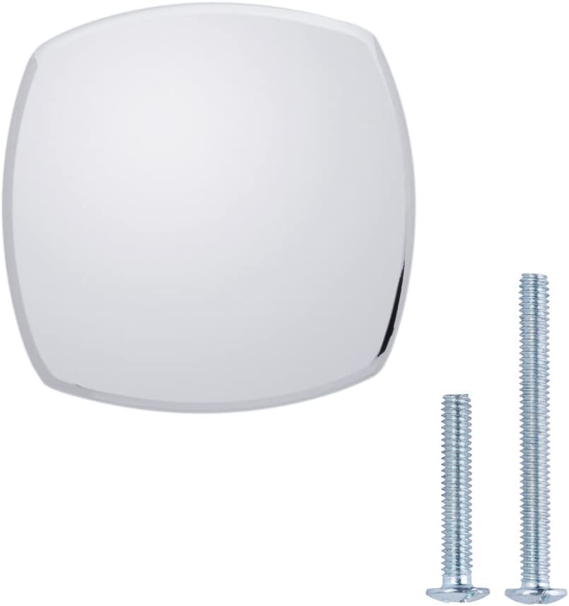 AmazonBasics Rounded Square Cabinet Knob Polished Chrome 10-Pack Secondary image