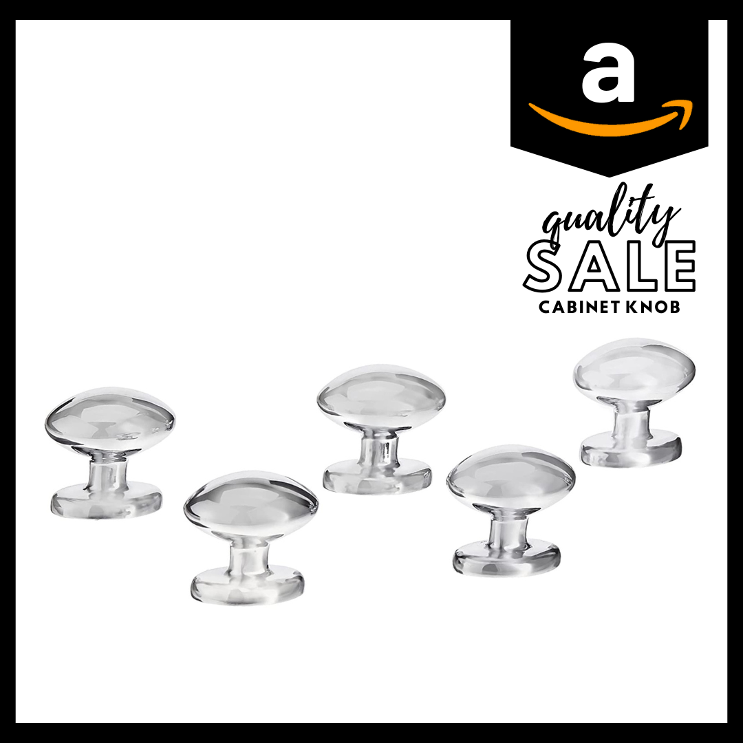 AmazonBasics Football Cabinet Knob, Polished Chrome 25-Pack Main image