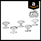 AmazonBasics Football Cabinet Knob, Polished Chrome 25-Pack