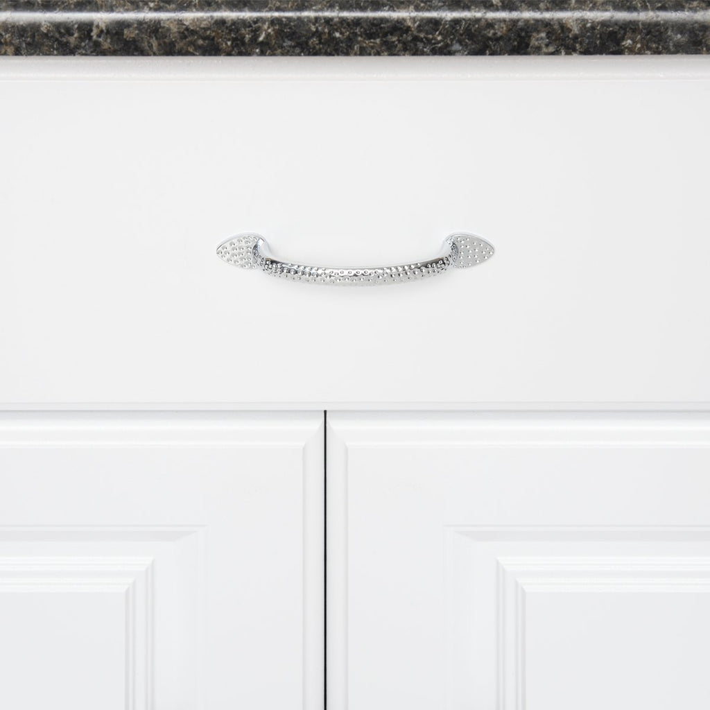AmazonBasics Triangle Foot Cabinet Handle, 5.5 Length  Polished Chrome, 10-Pack