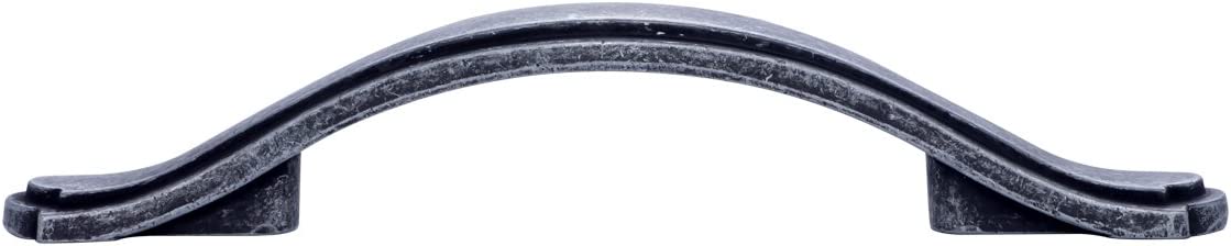 AmazonBasics Traditional Craftsman Cabinet Handle, Antique Silver 10-Pack
