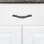 AmazonBasics Traditional Craftsman Cabinet Handle, Antique Silver 10-Pack